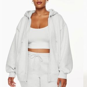 Aritzia TNA cozy fleece boyfriend zip hoodie